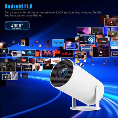 HYX Hot Sell Popular Projector HY300 Fast Wireless Connection 4K HD Home Theater Smart Screen Portable Projector 4K with USB