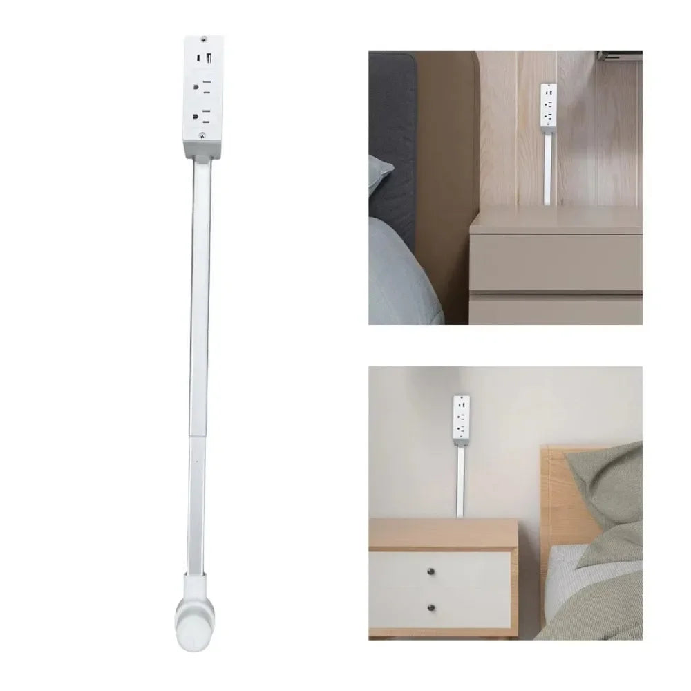 Electrical Outlet Extender Flat Plug Power Strip Features Rotates 180° Power Outlets Extender Use behind Sofas Nightstands Desk