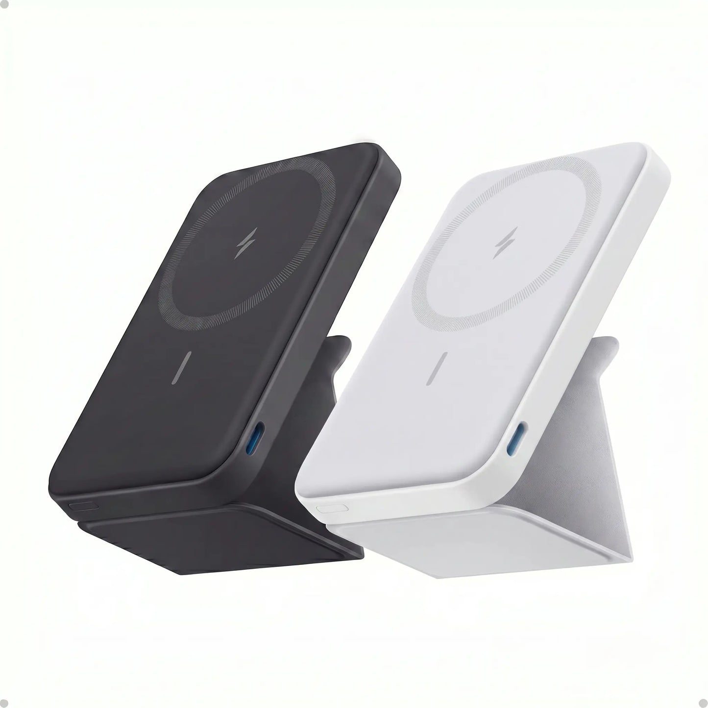 【Magnetic Power Bank】Anker 5,000Mah Magnetic Power Bank, Wireless Portable Charger with Foldable Stand & Side USB-C Port, Battery Pack for Iphone 17/16/15/14/13,Summerwins, Fathersdaygift