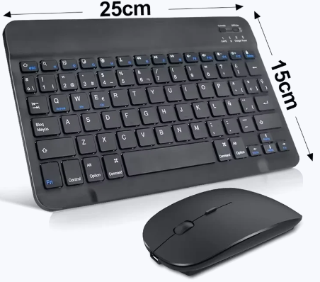Compact 2026 Bluetooth Wireless Keyboard and Mouse for iOS, Android, and Windows Tablets, Compatible with iPad Mini and Pro - Multi-Functional Design