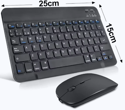 Compact 2026 Bluetooth Wireless Keyboard and Mouse for iOS, Android, and Windows Tablets, Compatible with iPad Mini and Pro - Multi-Functional Design