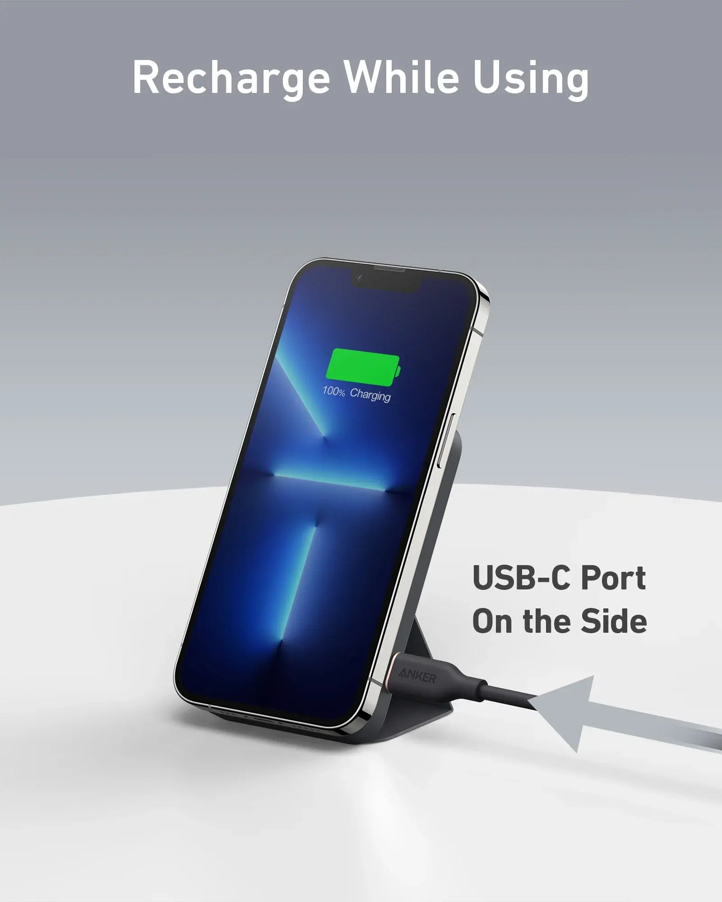 【Magnetic Power Bank】Anker 5,000Mah Magnetic Power Bank, Wireless Portable Charger with Foldable Stand & Side USB-C Port, Battery Pack for Iphone 17/16/15/14/13,Summerwins, Fathersdaygift