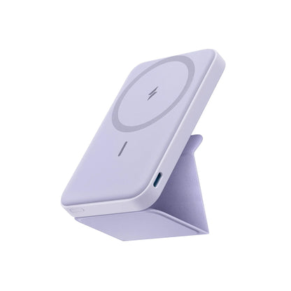 【Magnetic Power Bank】Anker 5,000Mah Magnetic Power Bank, Wireless Portable Charger with Foldable Stand & Side USB-C Port, Battery Pack for Iphone 17/16/15/14/13,Summerwins, Fathersdaygift