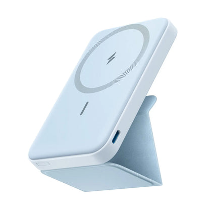 【Magnetic Power Bank】Anker 5,000Mah Magnetic Power Bank, Wireless Portable Charger with Foldable Stand & Side USB-C Port, Battery Pack for Iphone 17/16/15/14/13,Summerwins, Fathersdaygift
