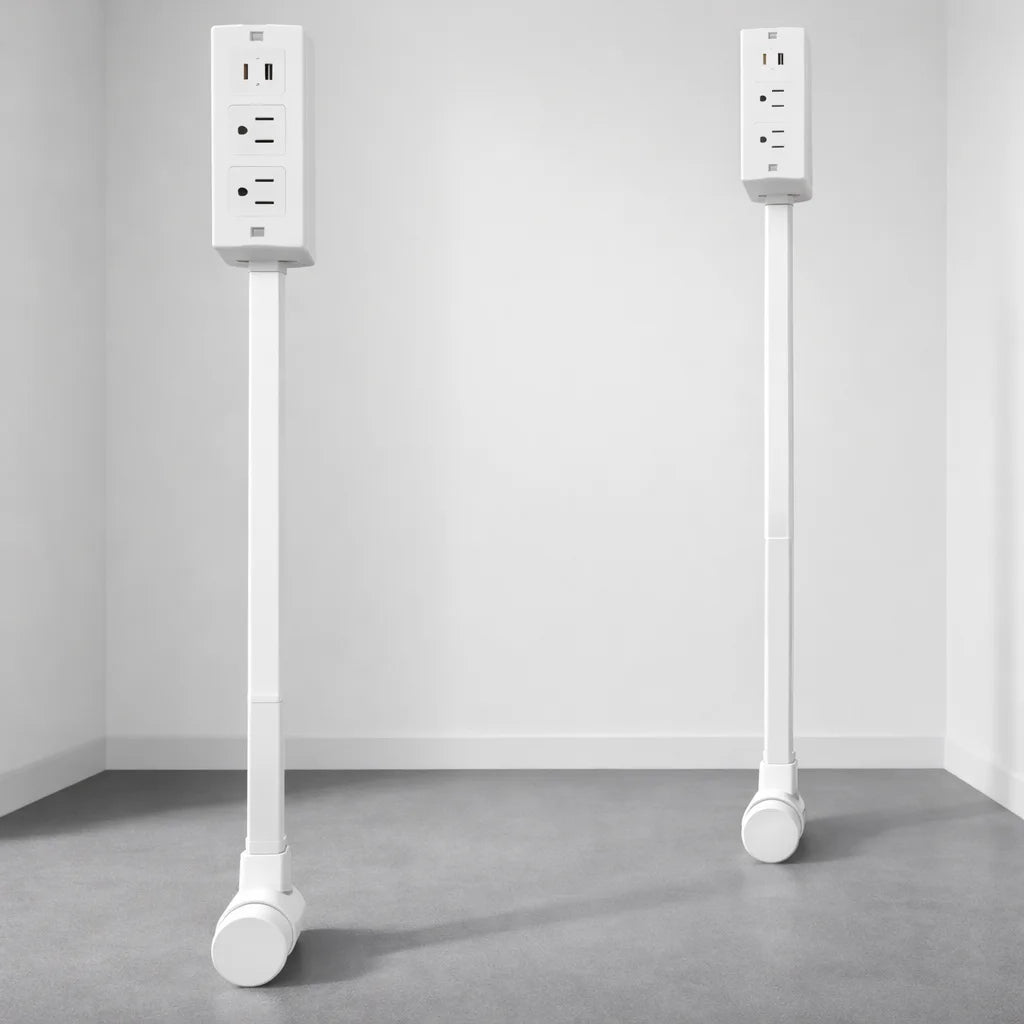 Electrical Outlet Extender Flat Plug Power Strip Features Rotates 180° Power Outlets Extender Use behind Sofas Nightstands Desk
